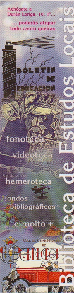 MARCAPAGINAS Biblioteca de Estudios Locales Coruña Marque Pages Bookmark
